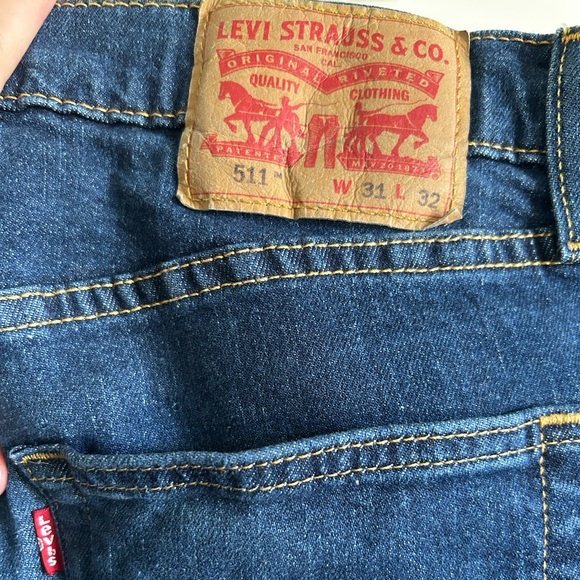 women’s levi’s 511 distressed blue skinny jeans - Picture 3 of 3